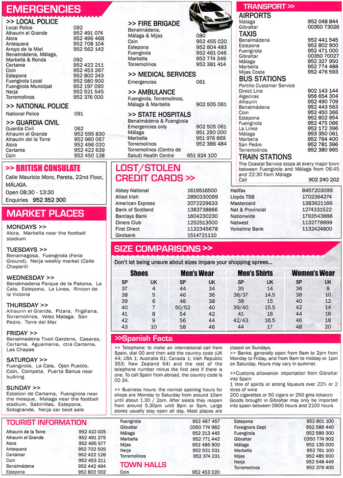 USEFUL INFORMATION & TELEPHONE NUMBERS